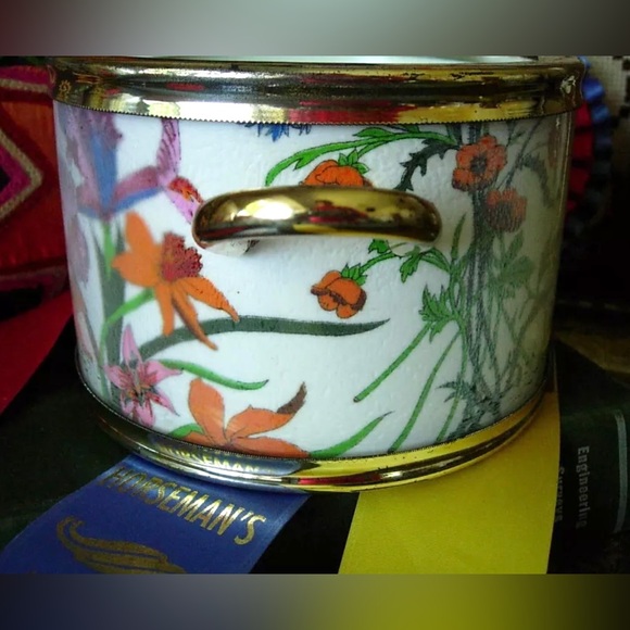 RARE Vintage GUCCI Accornero Ice Bucket Wine Cooler Barware Table Accessory GG - Picture 9 of 12